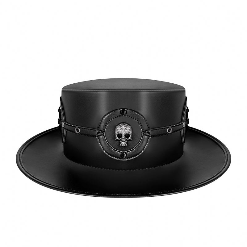 Dame Hat Plague Doctor Flat Magic Prom Europe Voksen Dame Imiteret Læder Top Industriel Hat