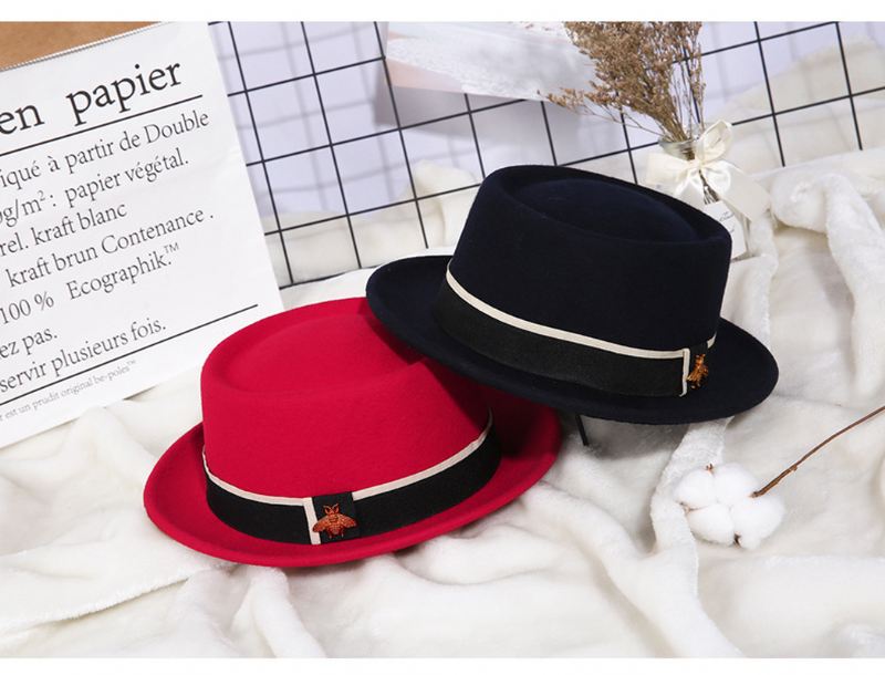 Damer Pure Wool Damemode Little Bee Accessories Top Hat