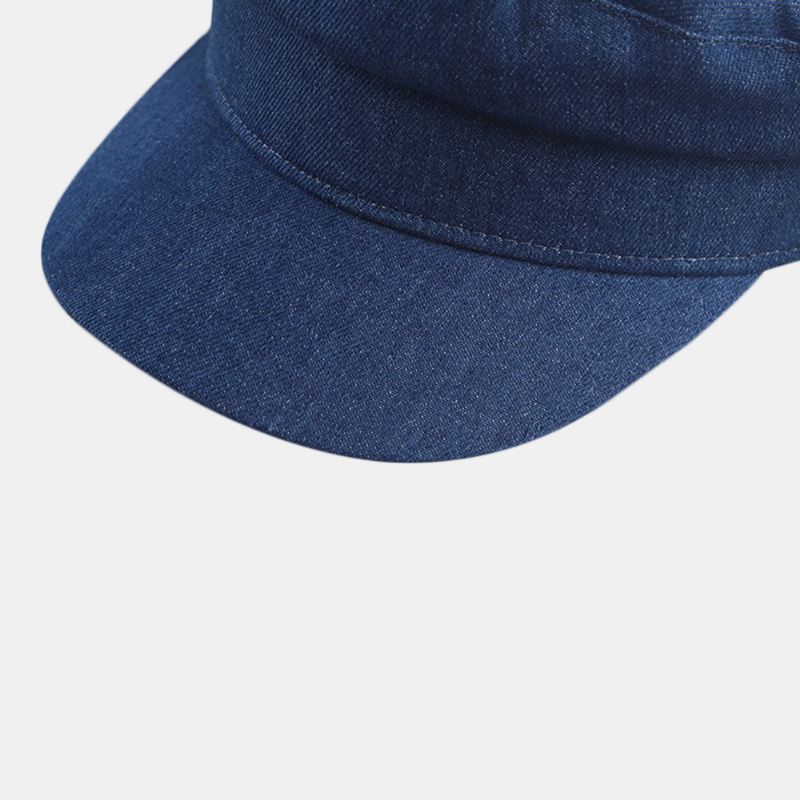 Denim Mesh Navy Cap Peak Cap Flade Hatte Vilde England Militær Hat Kaptajn Caps Navy Caps