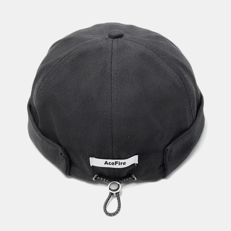 Ensfarvet Retro Skull Hat Beanie Brimless Hats