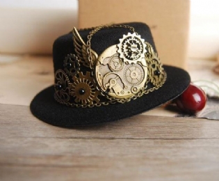 Fest Show Dekoration Hat Steampunk Hat Retro Lolita Tilbehør Gear Gay