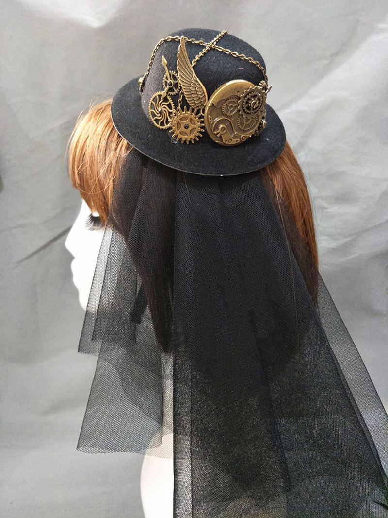 Fest Show Dekoration Hat Steampunk Hat Retro Lolita Tilbehør Gear Gay