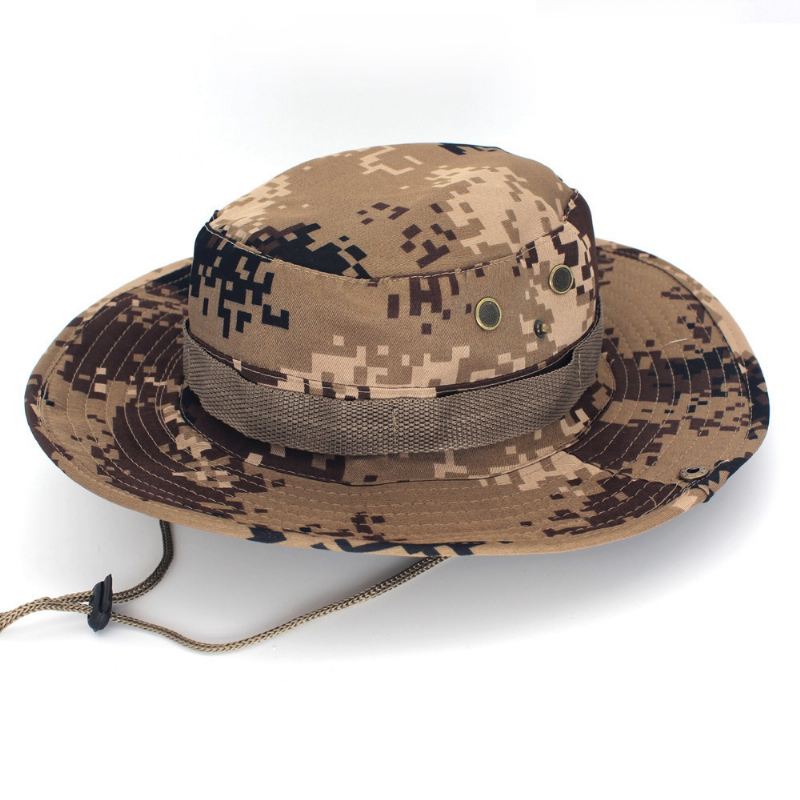 Fritid Jungle Rund Hat Bjergbestigning Fiskeri Camouflage Penny Hat