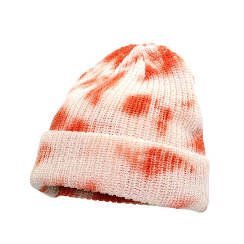 Gradient Color Strikket Hat Elskere Holder Varme Og Kolde