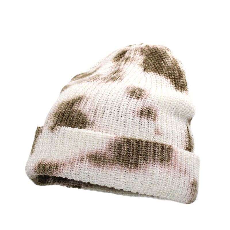 Gradient Color Strikket Hat Elskere Holder Varme Og Kolde