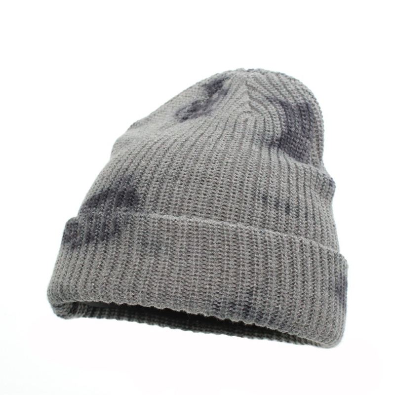 Gradient Color Strikket Hat Elskere Holder Varme Og Kolde