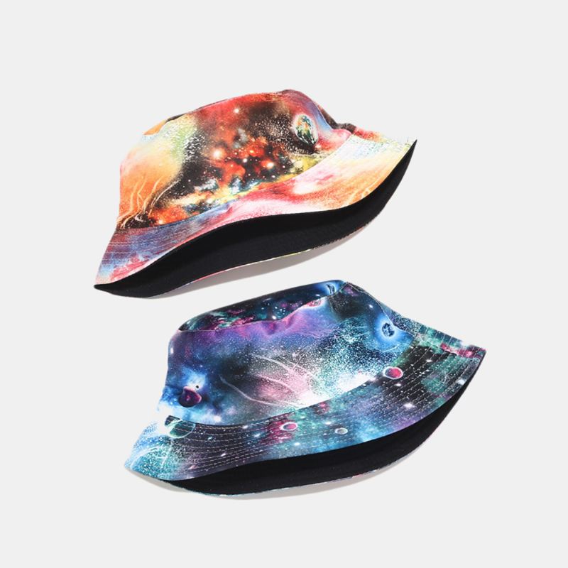 Graffiti Galaxy Fisherman Hat Dame Bomuld Basin Hat Bucket Hat