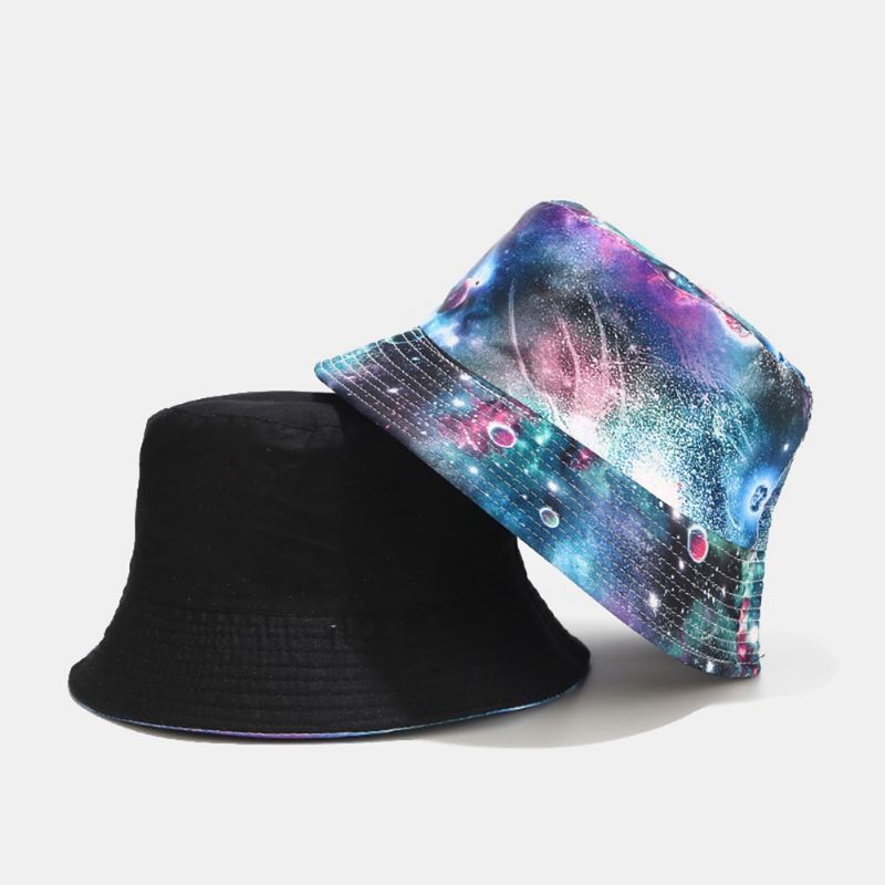 Graffiti Galaxy Fisherman Hat Dame Bomuld Basin Hat Bucket Hat