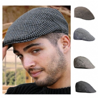 Grid Forælder-barn Uld Baret Casual Houndstooth Hat