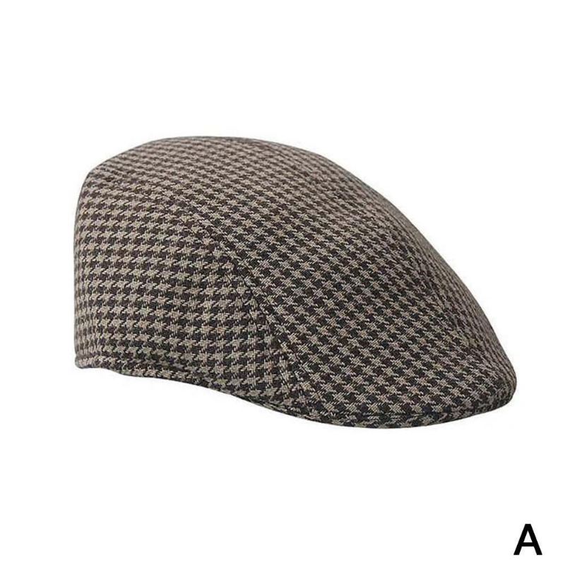 Grid Forælder-barn Uld Baret Casual Houndstooth Hat