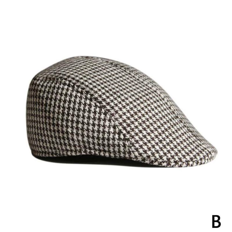 Grid Forælder-barn Uld Baret Casual Houndstooth Hat