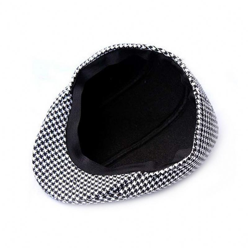 Grid Forælder-barn Uld Baret Casual Houndstooth Hat