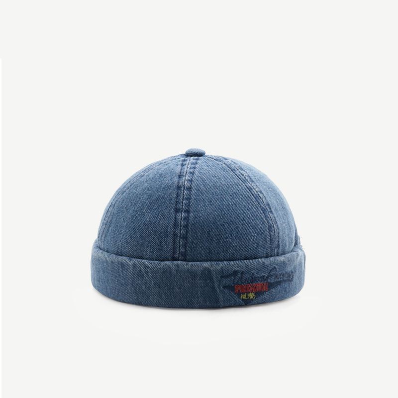 Hat Mænd Four Seasons Wash Denim Melon Hud Hat Gade Hip Hop Udlejer Hat Personlighed Mode Retro Skønhed