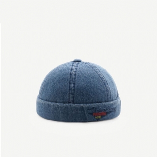 Hat Mænd Four Seasons Wash Denim Melon Hud Hat Gade Hip Hop Udlejer Hat Personlighed Mode Retro Skønhed