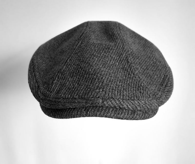 Hat Midaldrende Mænds Retro Litterære Hat Baret Black Warm Cap