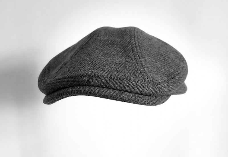 Hat Midaldrende Mænds Retro Litterære Hat Baret Black Warm Cap