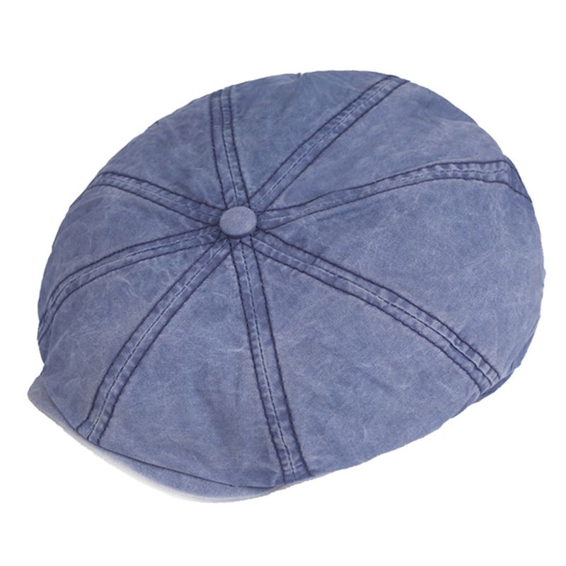 Herre Bomuld Solid Solcreme Newsboy Octagonal Hat