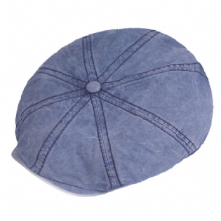 Herre Bomuld Solid Solcreme Newsboy Octagonal Hat