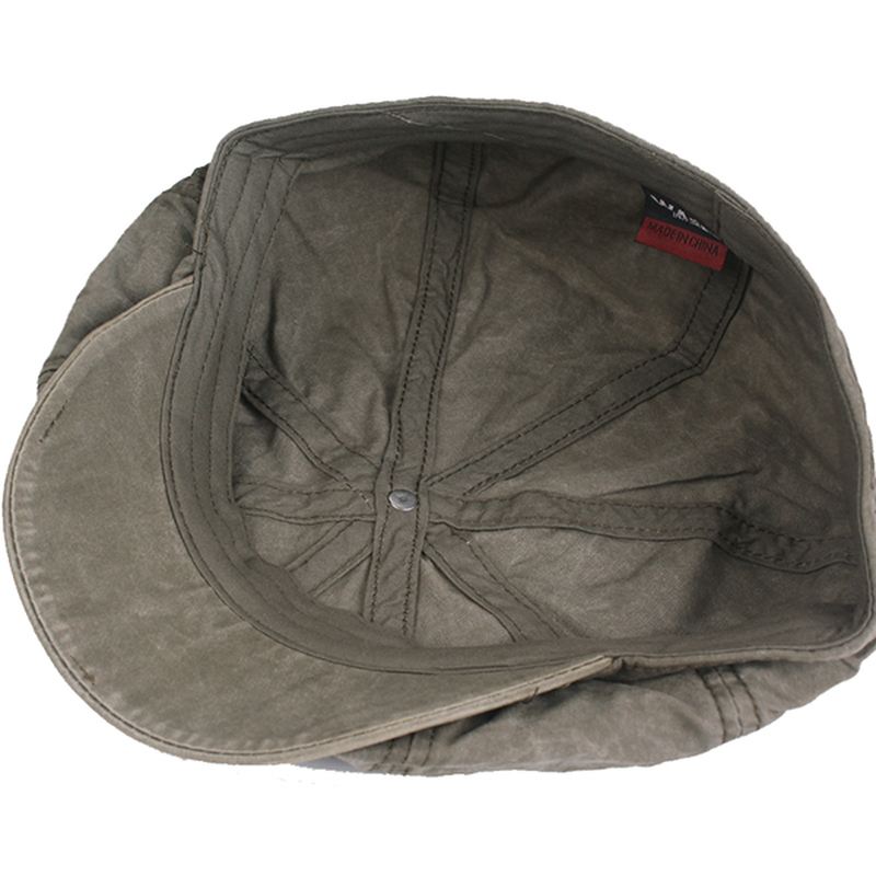 Herre Bomuld Solid Solcreme Newsboy Octagonal Hat