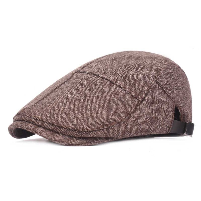 Herre Kvinder Casual Winter Warm Thicken Justerbar Baret Hat Udendørs Almindelig Newsboy Caps