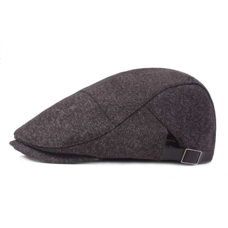 Herre Kvinder Casual Winter Warm Thicken Justerbar Baret Hat Udendørs Almindelig Newsboy Caps