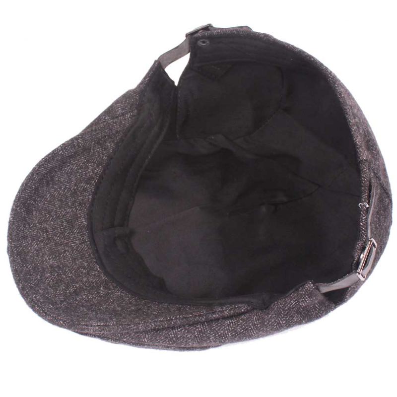 Herre Kvinder Casual Winter Warm Thicken Justerbar Baret Hat Udendørs Almindelig Newsboy Caps