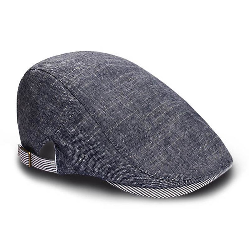 Herre Mandlige Basker Retro Bomuldsvisir Gorras Planas Basker Kasketter Cabbie Ivy Cap