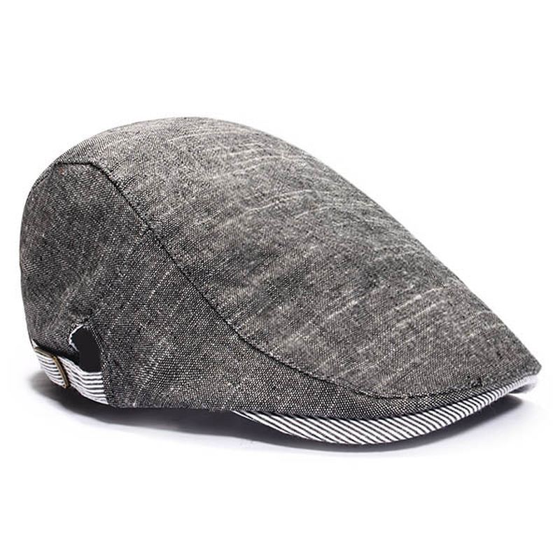 Herre Mandlige Basker Retro Bomuldsvisir Gorras Planas Basker Kasketter Cabbie Ivy Cap