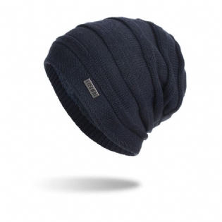 Herre New Solid Knitted Skullies Beanie Cap