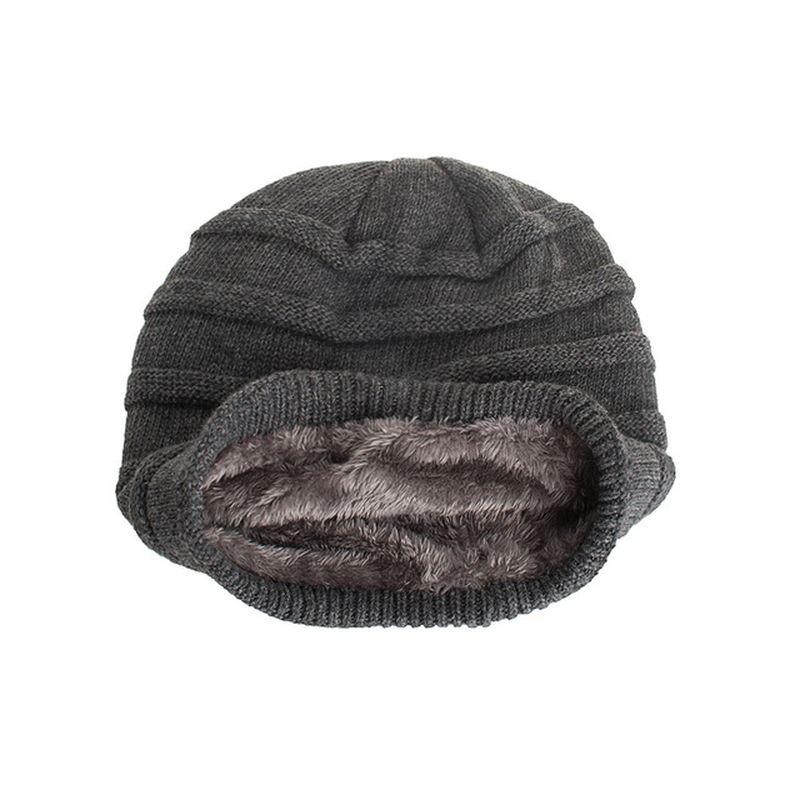 Herre New Solid Knitted Skullies Beanie Cap