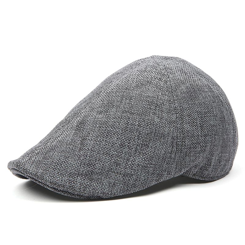 Herre Retro Bomuld Britisk Stil Grid Baskerhat Casual Solcreme Newsboy Peaked Caps