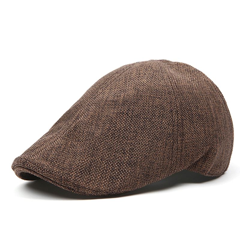 Herre Retro Bomuld Britisk Stil Grid Baskerhat Casual Solcreme Newsboy Peaked Caps