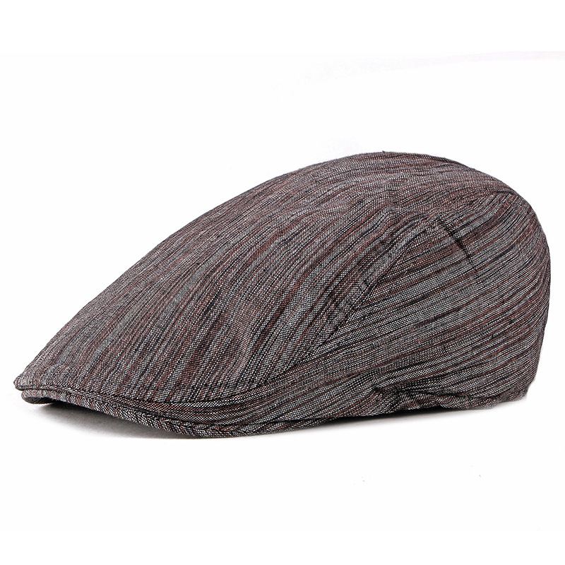 Herre Udendørs Sommer Åndbar Tynd Baskerhat Solid Newsboy Cabbie Flat Caps Visir