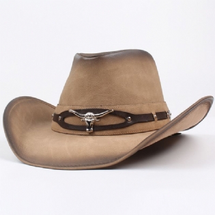 Herrehat Forår Western Cowboyhat Sommermode Big Eaves Grøn