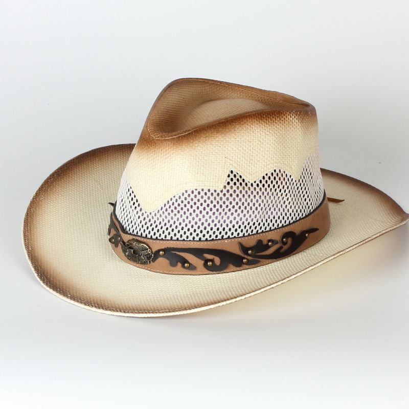 Herrehat Forår Western Cowboyhat Sommermode Big Eaves Grøn