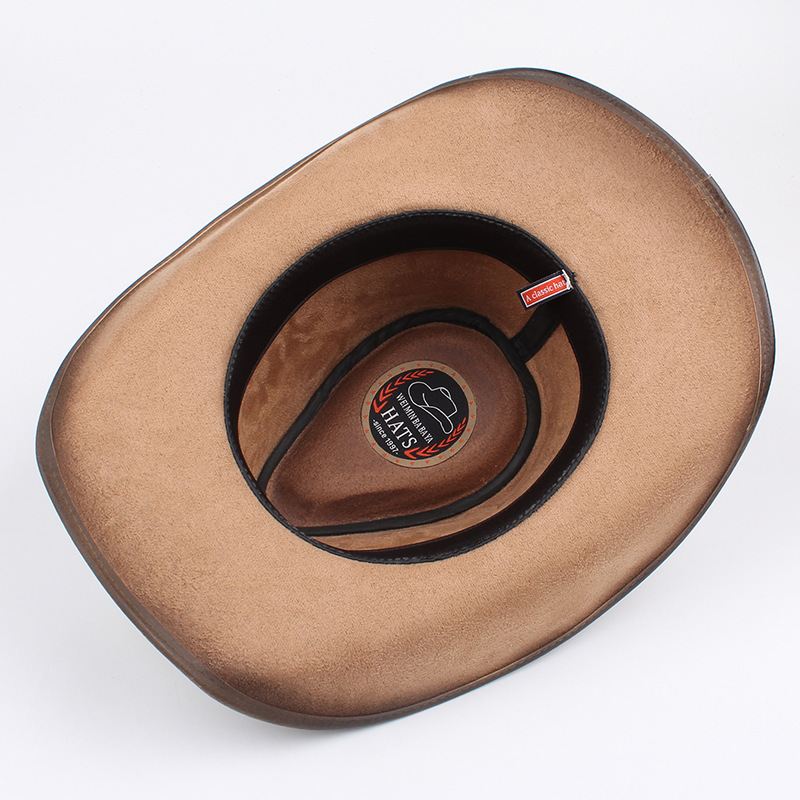 Herrehat Forår Western Cowboyhat Sommermode Big Eaves Grøn