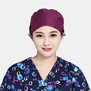 Kirurgisk Kasket Skønhedsstrop Ensfarvet Kosmetologhat Skrubbehætter