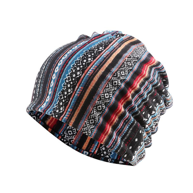 Kvinder Bomuld Multi-purpose Udskrivning Beanie Cap Hals Gaiter Face Shield Hatte Bandana