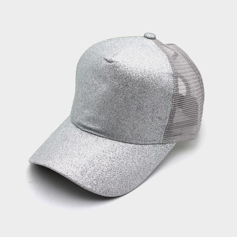 Kvinder Simpel Casual Ensfarvet Visir Åndbar Mesh Solhat Baseball Hat