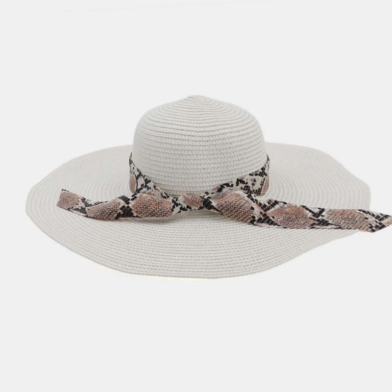 Kvinder Solcreme Vacation Beach Wild Rim Solhat Elegant Stilfuld Bowknot Stråhat