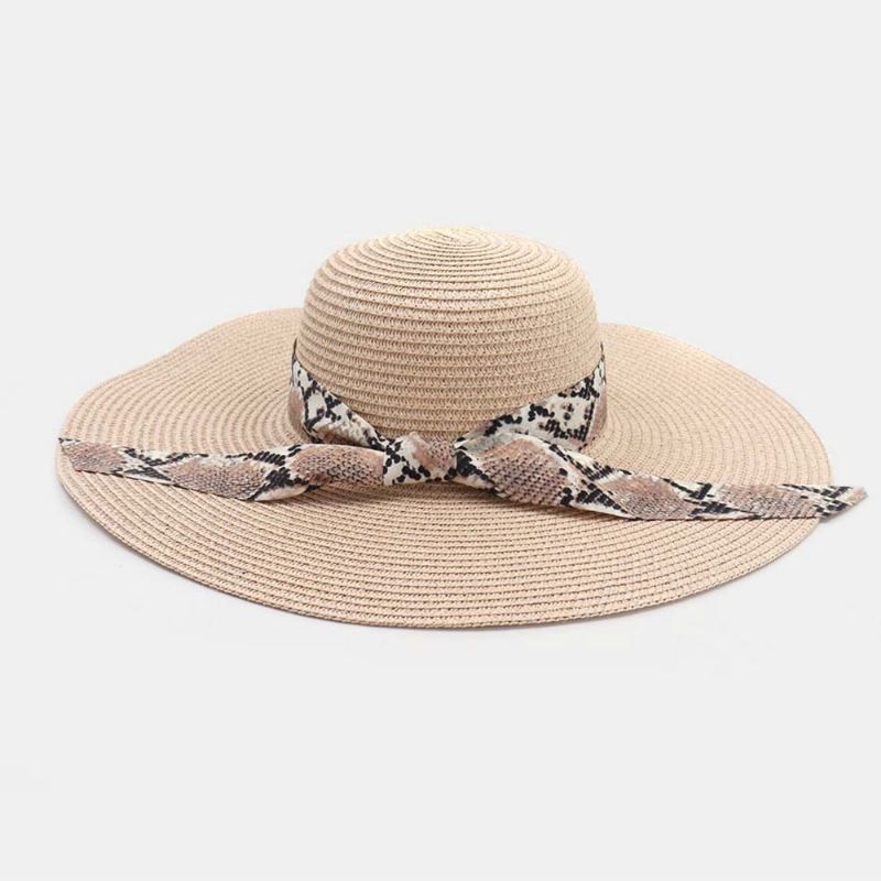 Kvinder Solcreme Vacation Beach Wild Rim Solhat Elegant Stilfuld Bowknot Stråhat