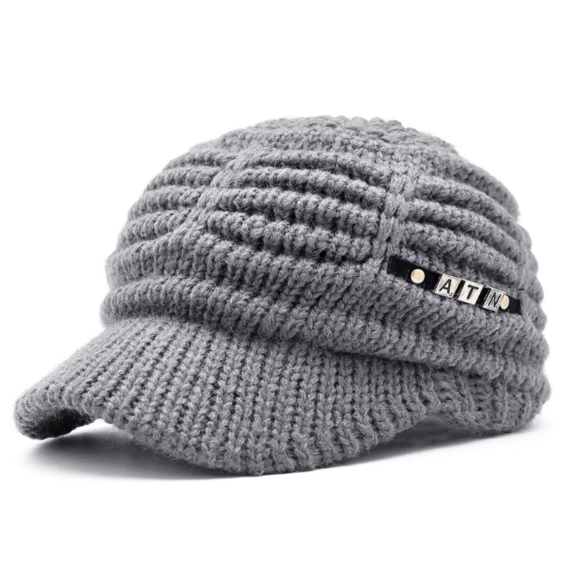 Kvinder Vintage Multifunktionel Hestehale Strik Beanie Hat