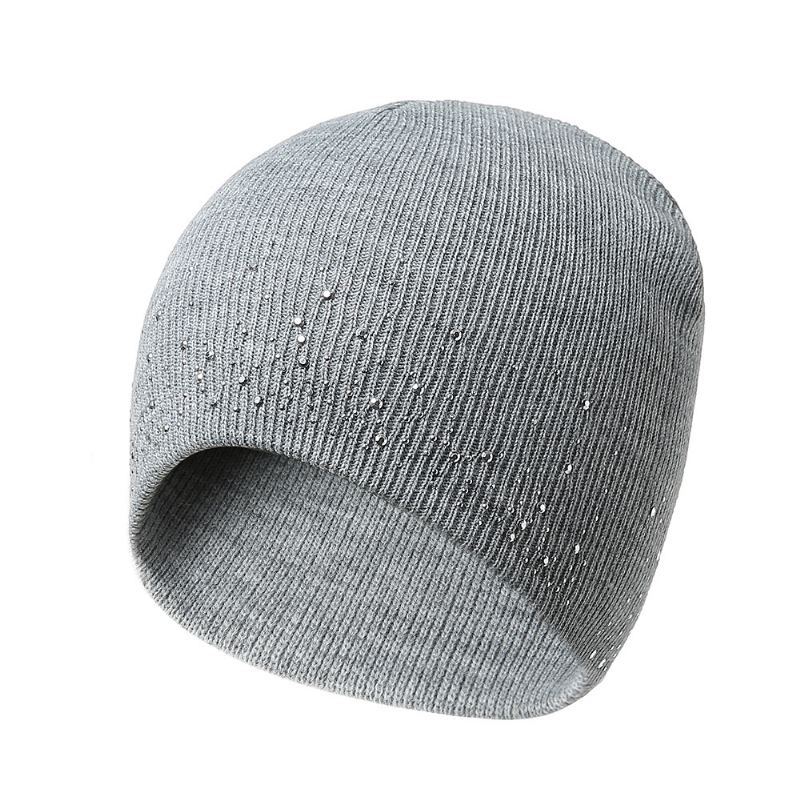 Kvinder Vintage Strik Dobbeltlags Øreværn Beanie Cap