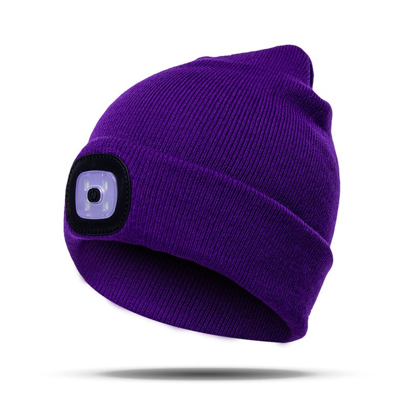 Led Light Beanie Hat Strik Cap Jogging Nattevandring