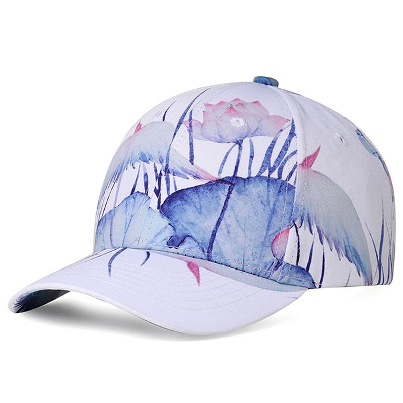 Lotus Printing Graffiti Baseball Caps Udendørs Visir Hat