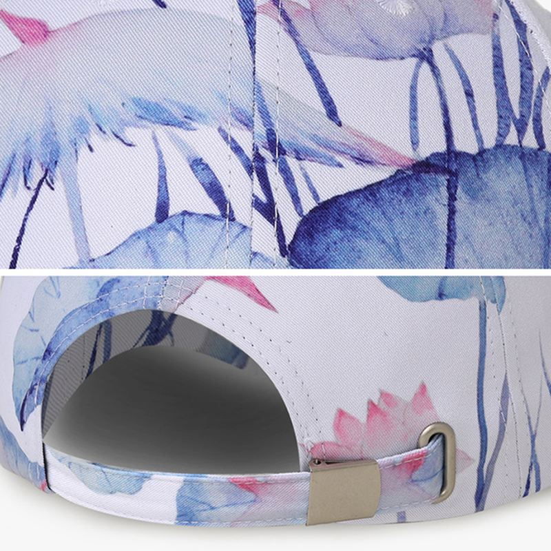 Lotus Printing Graffiti Baseball Caps Udendørs Visir Hat