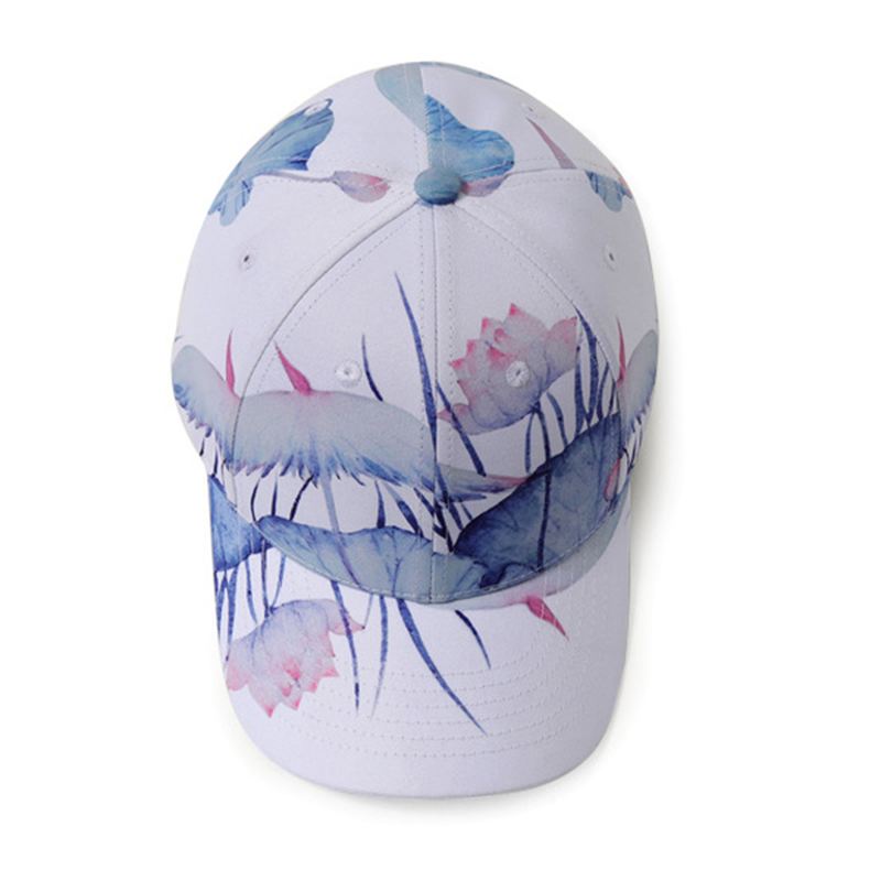 Lotus Printing Graffiti Baseball Caps Udendørs Visir Hat