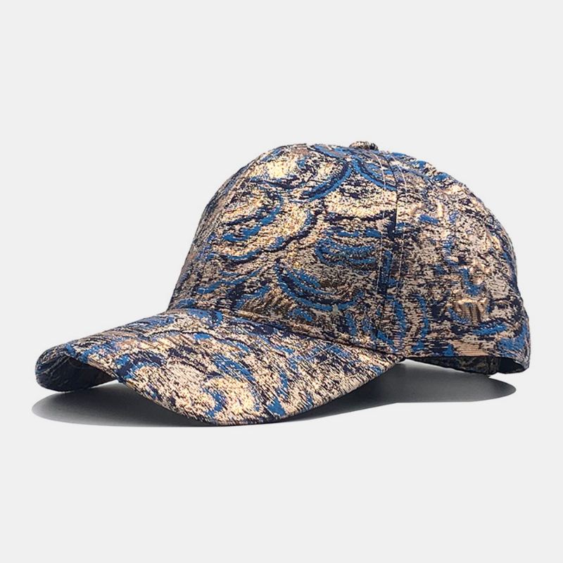 Mænd Bomuld Blomster Overlay Mønster Farverige Casual Gold-line Solskærm Baseball Hat