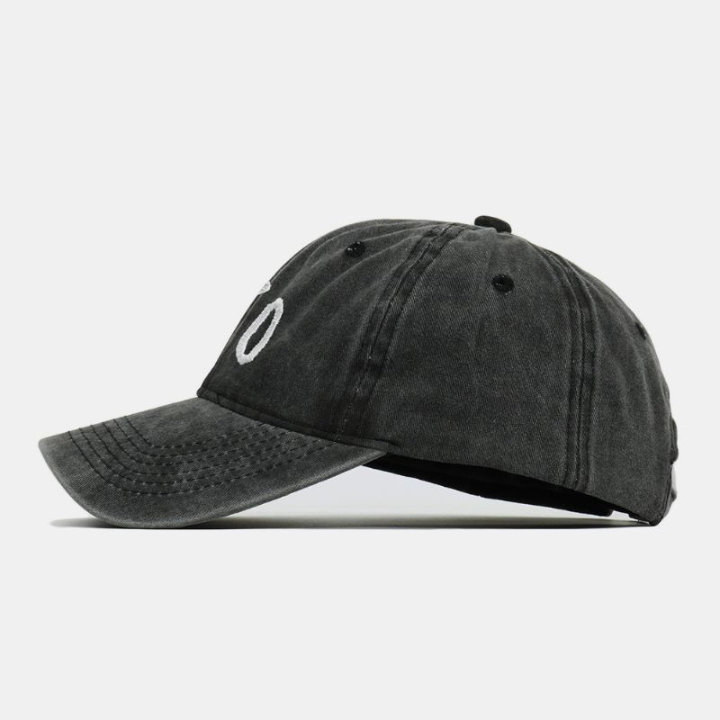 Mænd Bomuld Letter Xo Broderi Twill Kasket Udendørs Casual Vild Justerbar Solcreme Baseball Cap