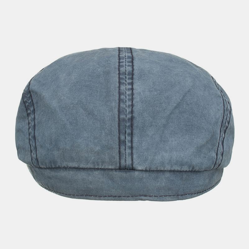 Mænd Bomuld Vasket Ensfarvede Casual Mode Ottekantet Hat Newsboy Hat Baret Hat